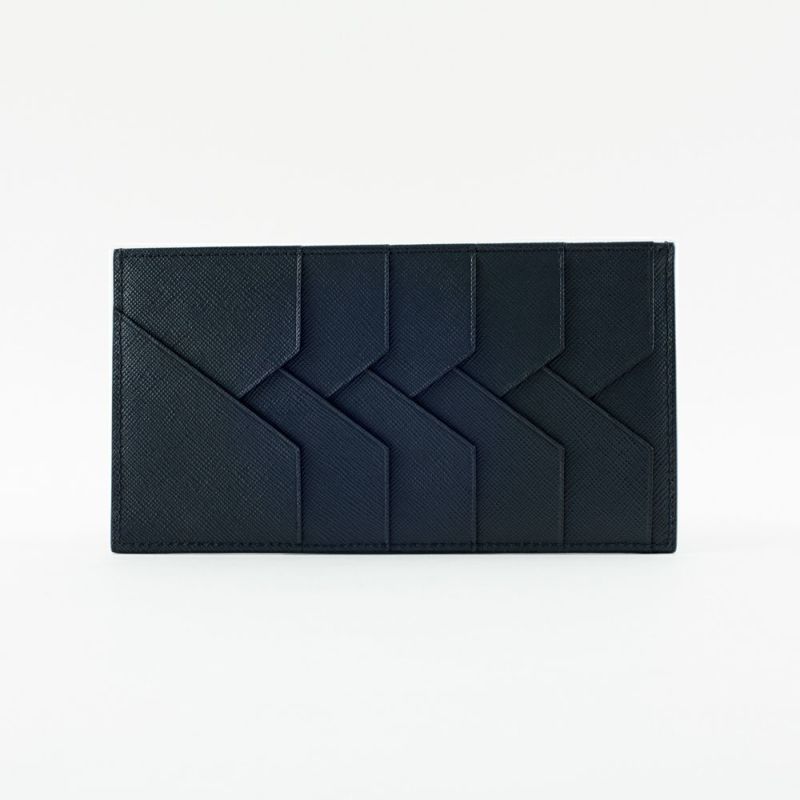 美品　定価2.5万　yuhaku 薄型　フラップレス長財布　ネイビー　薄マチ　黒 YVP116 長財布 | 美しい色彩の革財布、革製品通販｜yuhaku