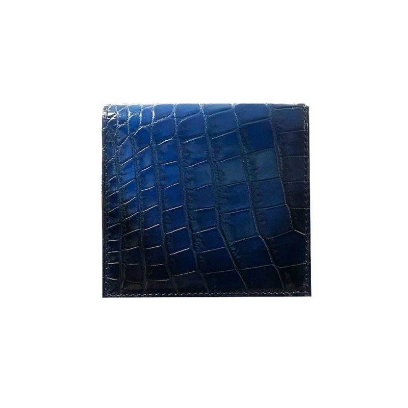 YFA122 クロコダイル 薄型二つ折り財布 | yuhaku online shop