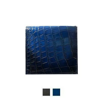 YFA122 クロコダイル 薄型二つ折り財布 | yuhaku online shop